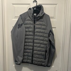 32 Degrees Men's Hooded Quilted Softshell Jacket - Gray